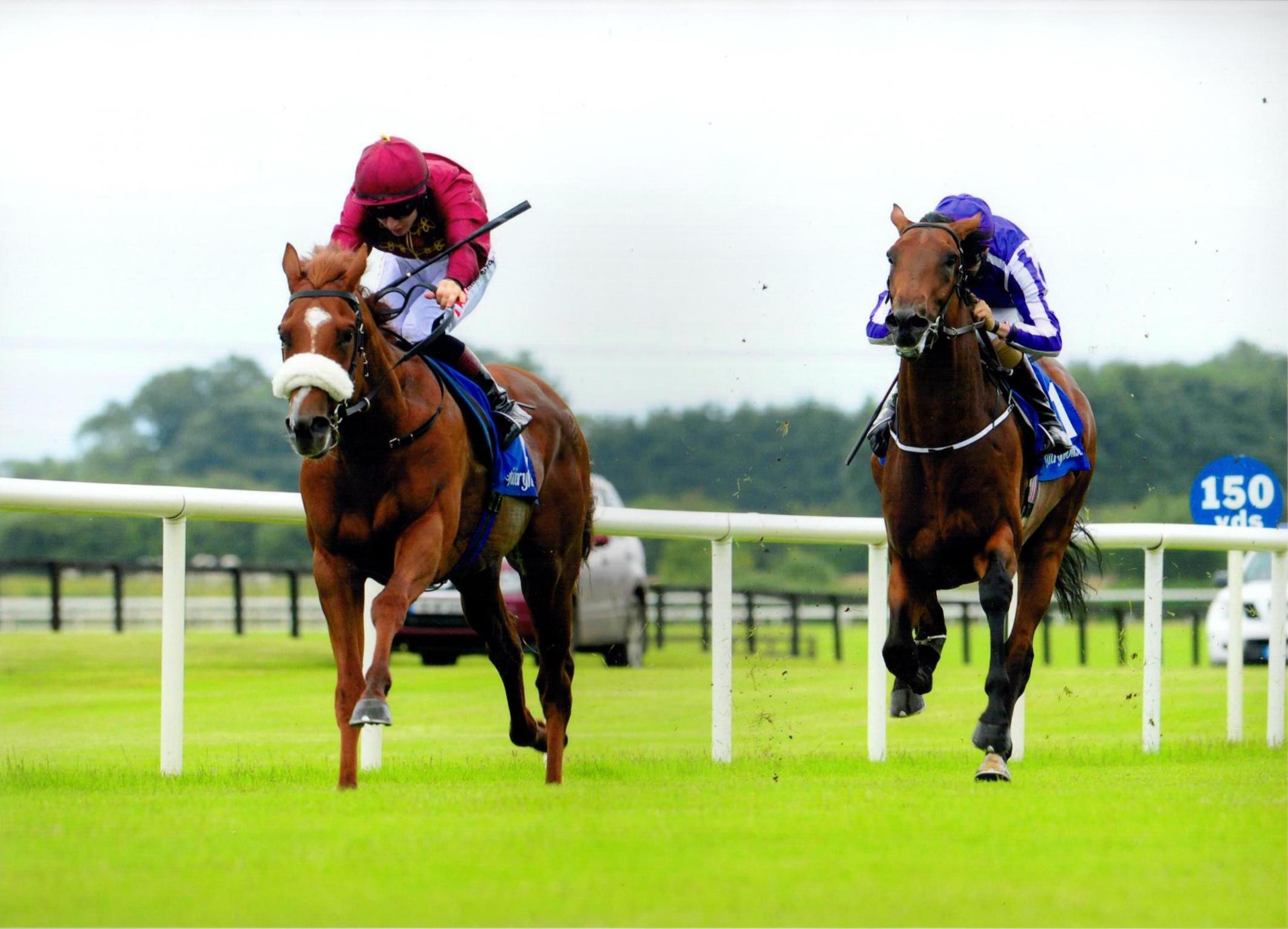 LUSTROUS LIGHT completes a treble on the card in fine style at Fairyhouse 10th July 2016